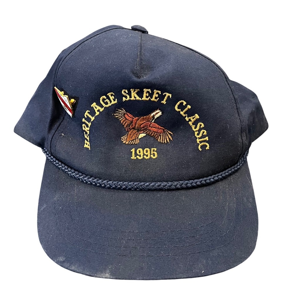 Vintage Hat Mens OSFA Navy Blue Heritage Skeet Classic 1995 Ohio Pin Snapback